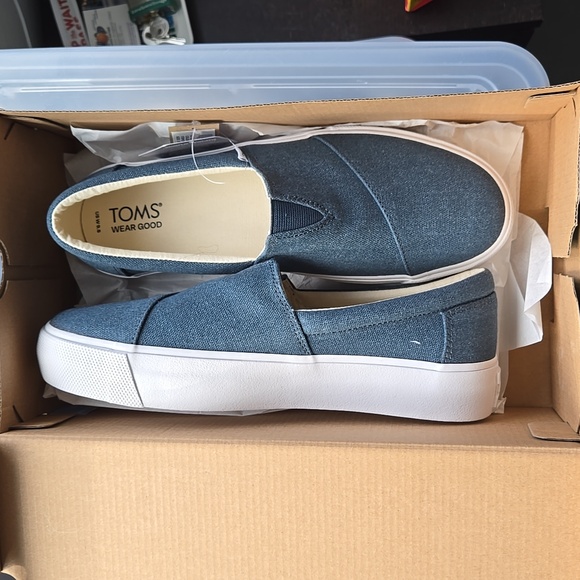 TOMS • Fenix Platform Blue Canvas • 9.5 - 10 - Picture 4 of 16